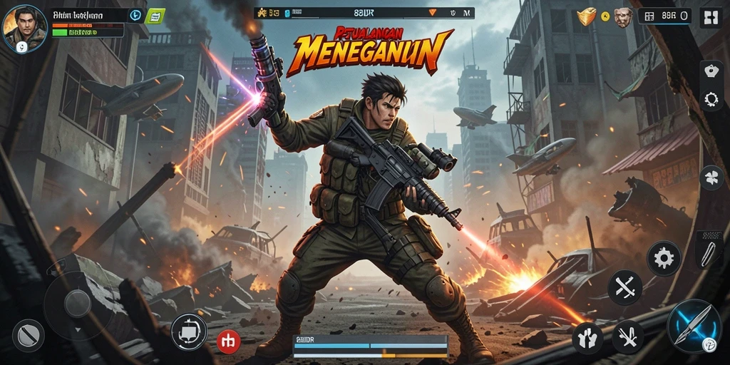 Tampilan aksi mendebarkan dalam gameplay 88IDR.