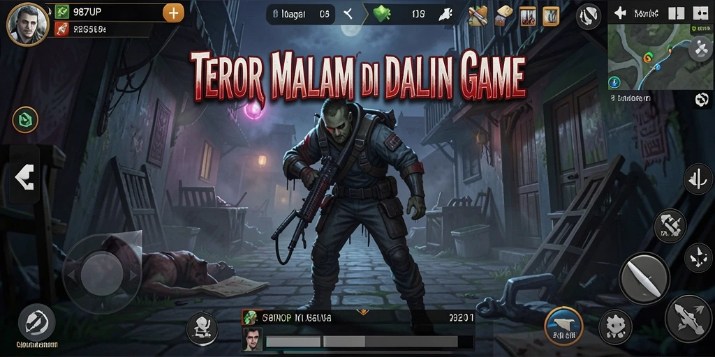Tangkapan layar dari gameplay menakutkan di 987UP.