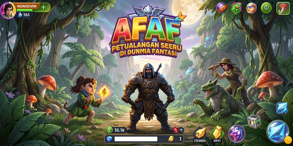 Tampilan utama gameplay petualangan AFAF yang menegangkan dan menawan.