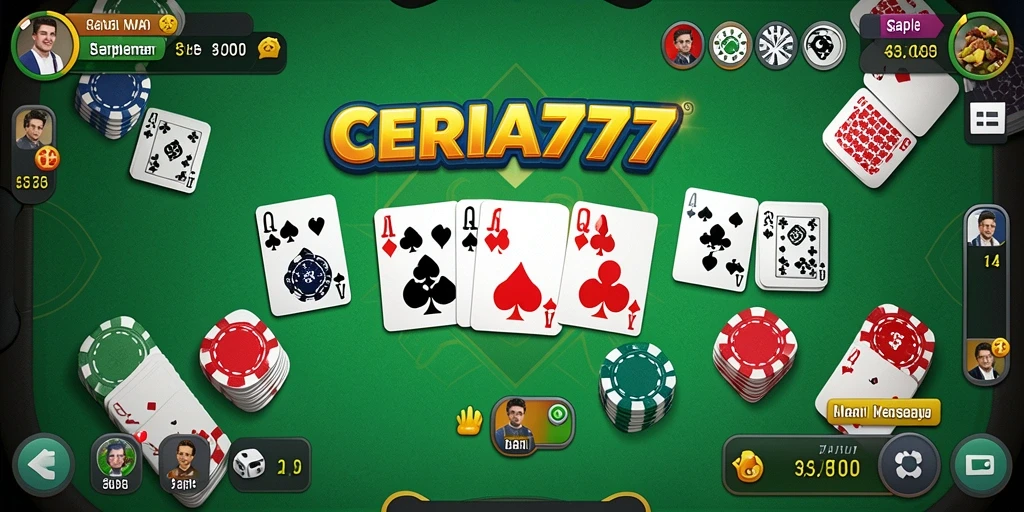 Tampilan permainan Gaple yang menarik dalam CERIA777.