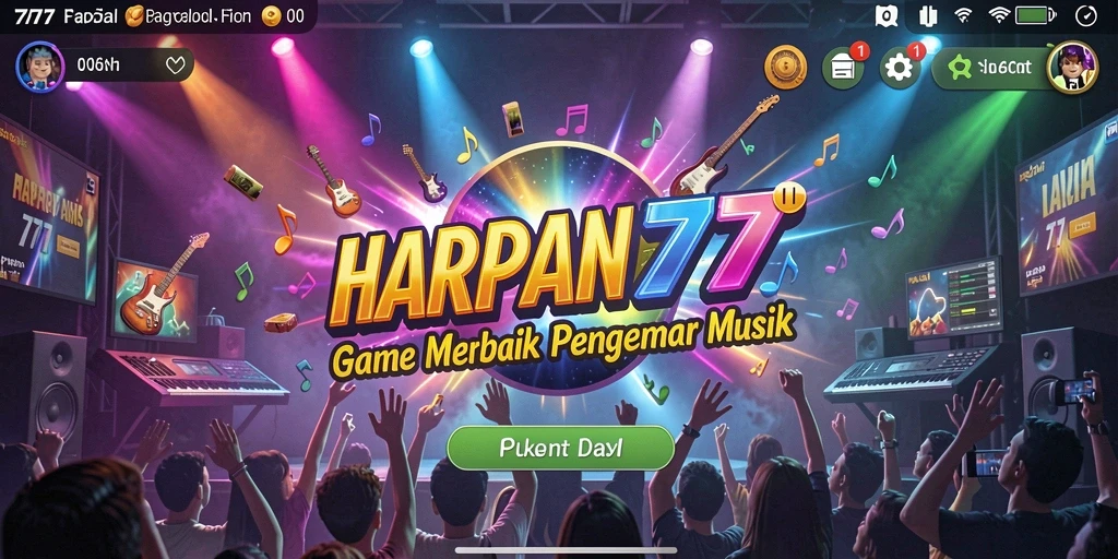Screenshot gameplay dari HARAPAN777 yang menampilkan keseruan bermain musik.