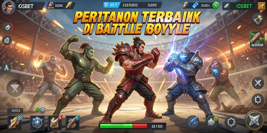 Tampilan gameplay mendebarkan dari <strong>IOSBET</strong> dalam mode Battle Royale.