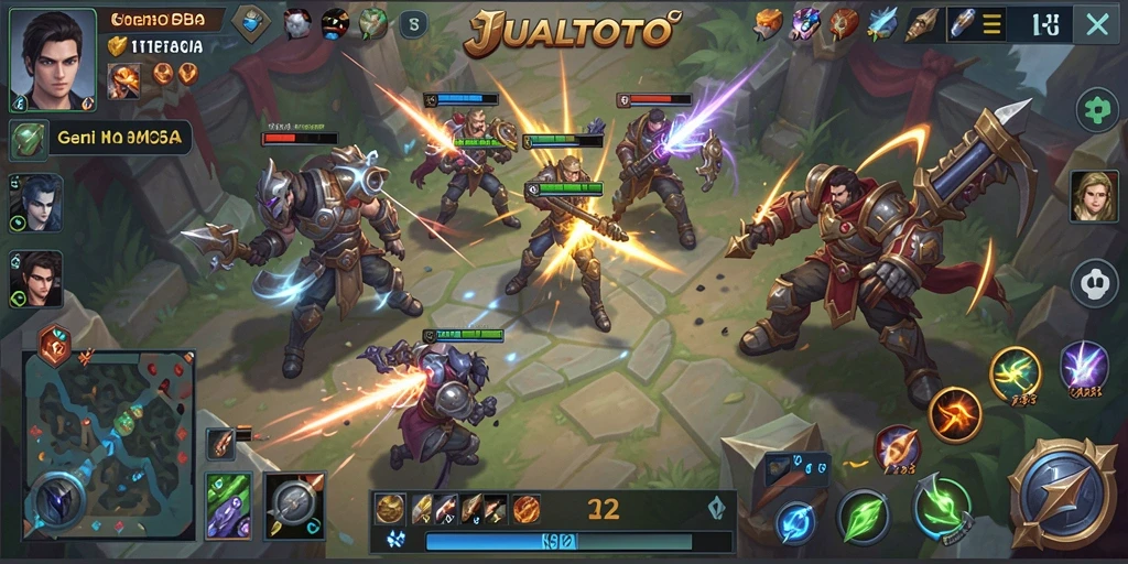 Tampilan gameplay seru dan dinamis di JUALTOTO.