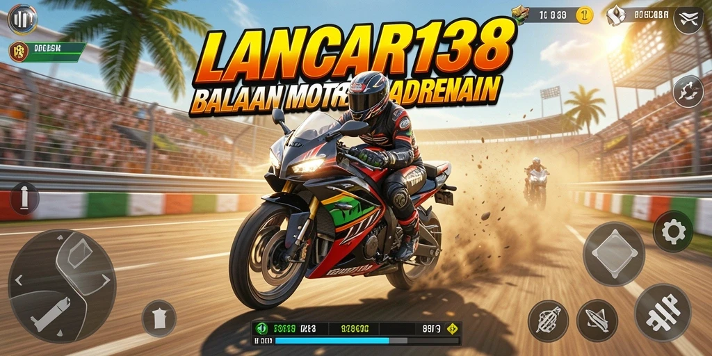 Screenshot gameplay LANCAR138 menunjukkan momen balapan mendebarkan.
