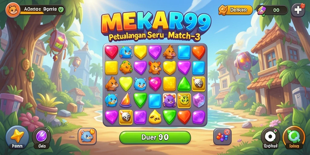 Tampilan gameplay MEKAR99 yang seru dan penuh warna