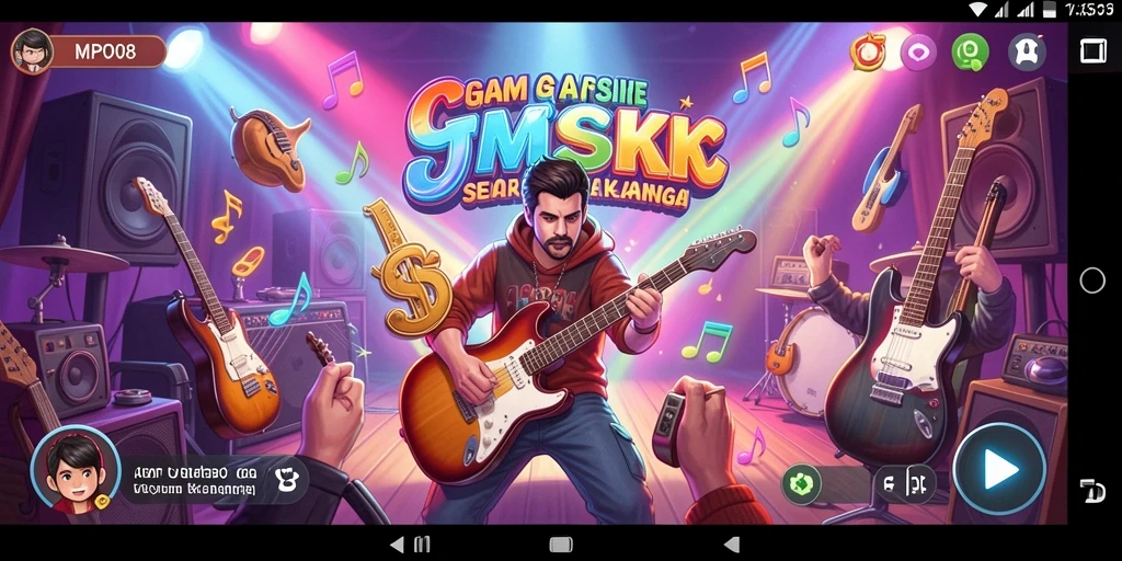 Tampilan menarik dari game musik MPO08 yang memikat.