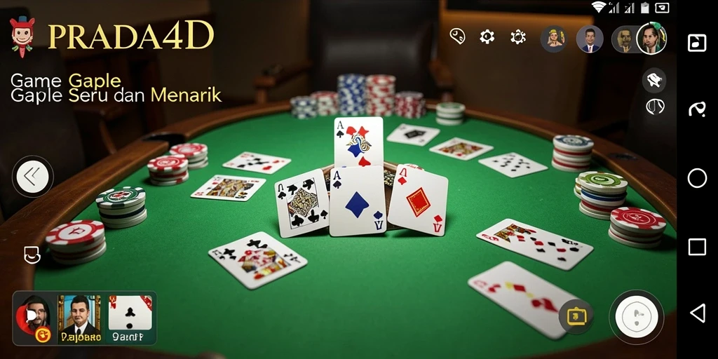 Tampilan screenshot gameplay seru dari PRADA4D Gaple.