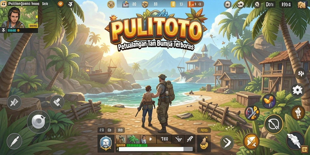 Screenshot PULITOTO menunjukkan aksi mendebarkan di dunia terbuka.
