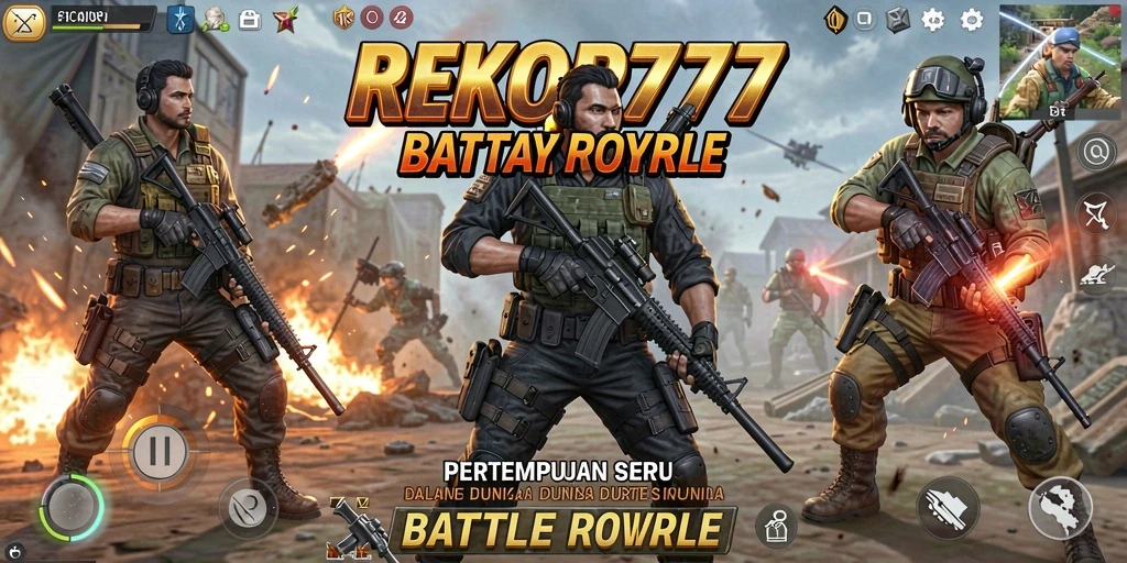 Screenshot gameplay REKOR777 dengan aksi pertempuran yang seru.