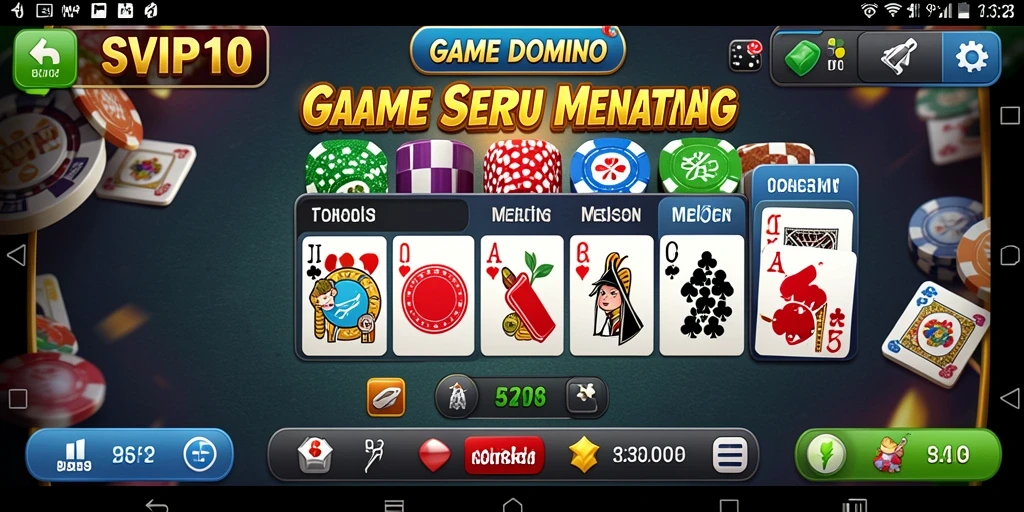 Screenshot gameplay SVIP10 yang menampilkan aksi seru permainan Domino.