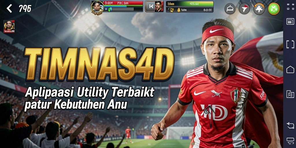 Tampilan utama TIMNAS4D dengan fitur aplikasi Utility yang lengkap.
