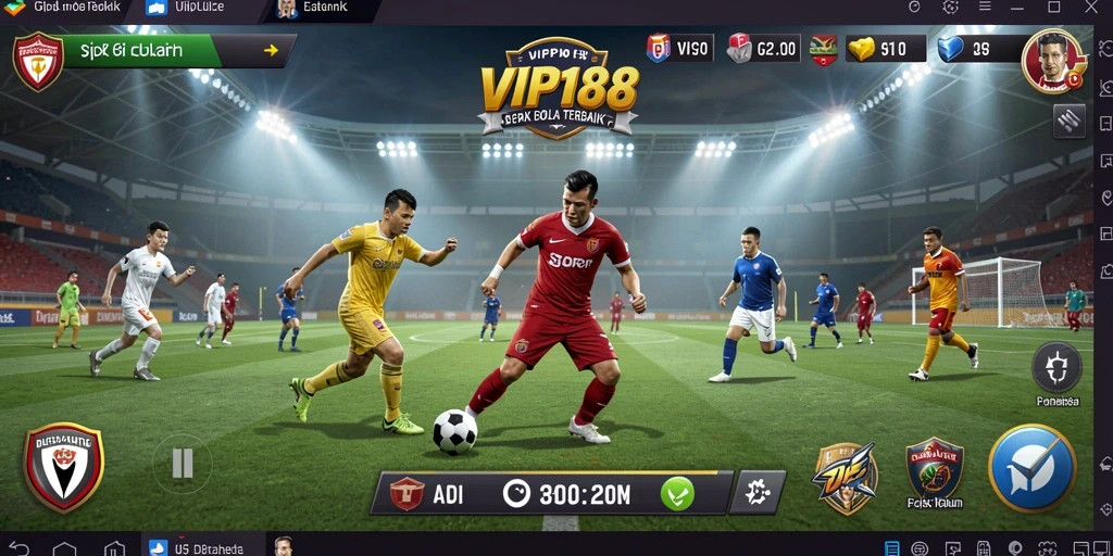 Tampilan menegangkan gameplay sepak bola di VIP188.